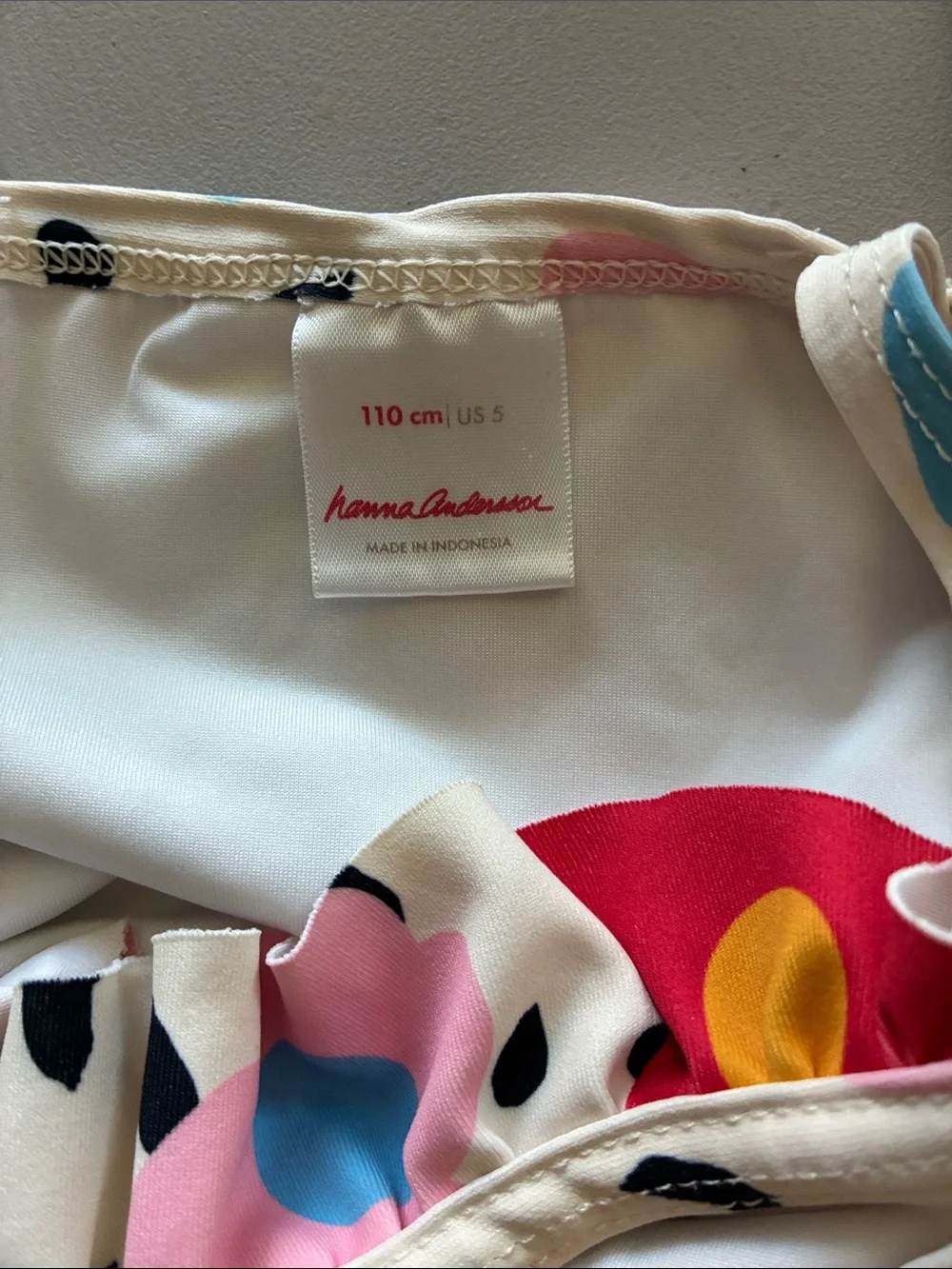 Hanna Andersson Cream Floral Tankini Top & Skirt - Blue, Pink, Red, Yellow